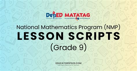 grade 9 elibro quarter 1|GRADE 9 NMP Lesson Scripts (Q1: Week 4) .
